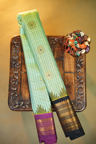 GADWAL PURE SILK GANGA JAMUNA HANDLOOM SAREE