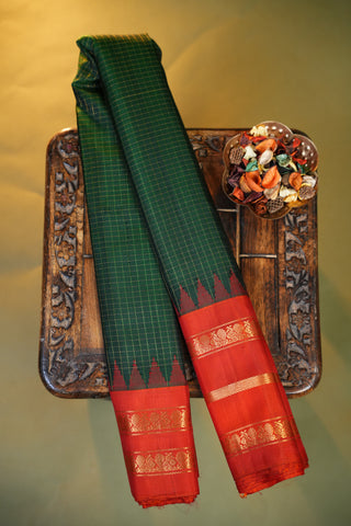GADWAL PURE SILK GAP BORDER HANDLOOM SAREE