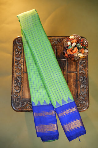 GADWAL PURE SILK GAP BORDER HANDLOOM SAREE