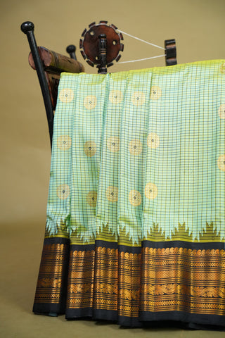 GADWAL PURE SILK GANGA JAMUNA HANDLOOM SAREE