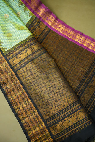 GADWAL PURE SILK GANGA JAMUNA HANDLOOM SAREE