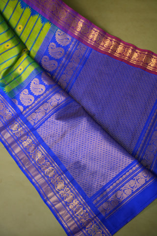 GADWAL PURE SILK GANGA JAMUNA HANDLOOM SAREE