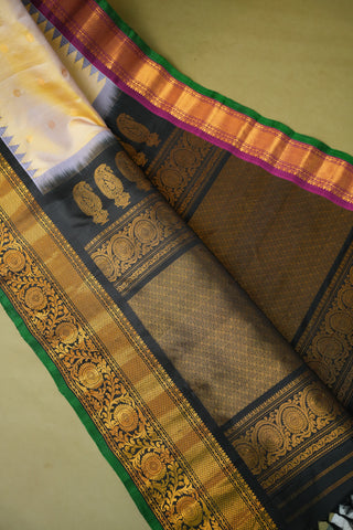 GADWAL PURE SILK GANGA JAMUNA HANDLOOM SAREE