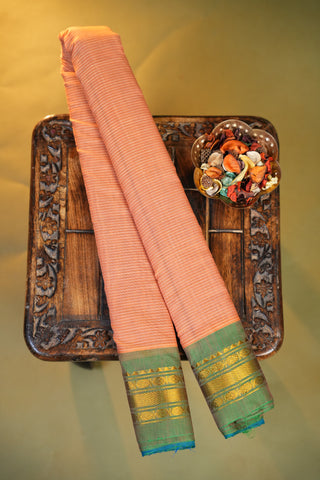 GADWAL PURE COTTON SMALL BORDER SAREE