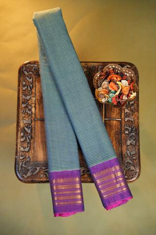 GADWAL PURE COTTON SMALL BORDER SAREE