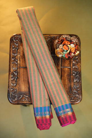 GADWAL PURE COTTON SMALL BORDER SAREE