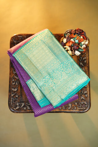 KANCHIPURAM PURE SILK HANDLOOM BROCADE SAREE