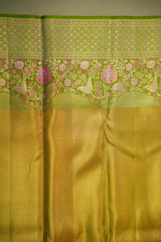 KANCHIPURAM PURE SILK HANDLOOM TISSUE BROCADE SAREE