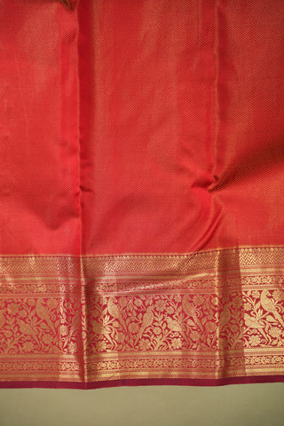 KANCHIPURAM PURE SILK HANDLOOM TISSUE BROCADE SAREE