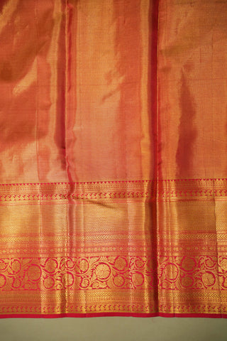 KANCHIPURAM PURE SILK TISSUE BROCADE BRIDAL SAREE