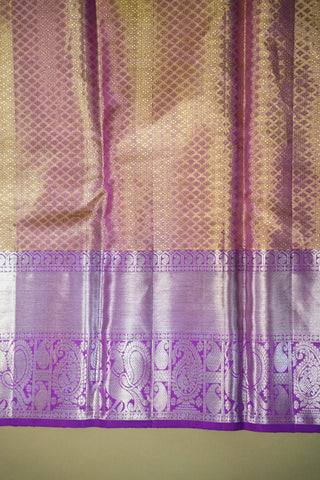 KANCHIPURAM PURE SILK TISSUE BROCADE SAREE