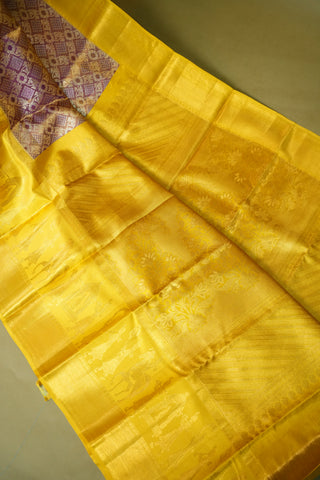 KANCHIPURAM PURE SILK TISSUE BROCADE SAREE