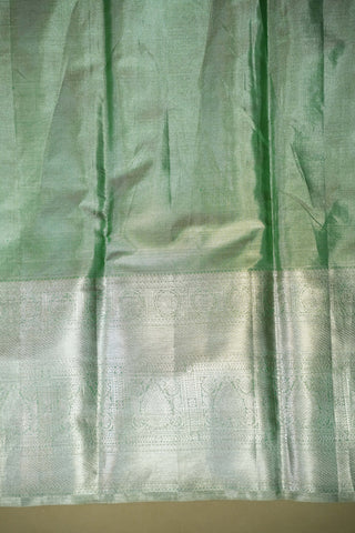 KANCHIPURAM PURE SILK HANDLOOM TISSUE BROCADE SELF SAREE