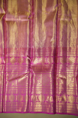 KANCHIPURAM PURE SILK HANDLOOM TISSUE BROCADE SAREE