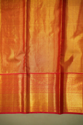 KANCHIPURAM PURE SILK TISSUE BROCADE BRIDAL SAREE