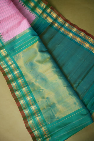 GADWAL PURE SILK GAP BORDER HANDLOOM SAREE