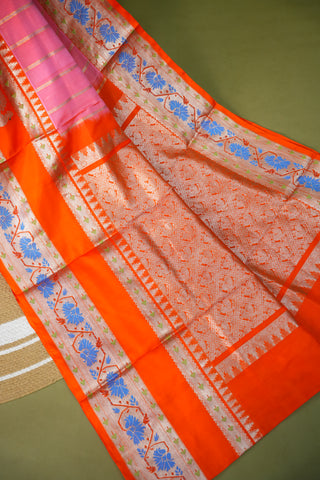 VENKATAGIRI PURE SILK HANDLOOM SAREES WITH GAP BORDER