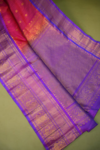 GADWAL PURE SILK CHECKS HANDLOOM SAREE