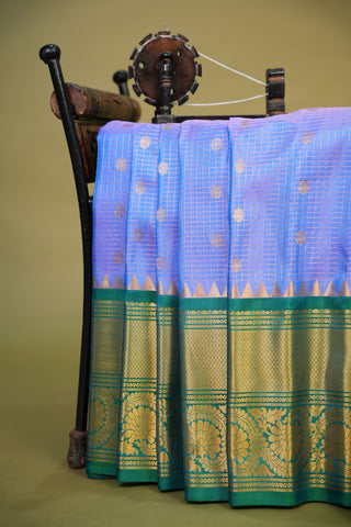 GADWAL PURE SILK CHECKS HANDLOOM SAREE