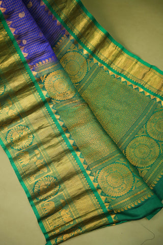 GADWAL PURE SILK CHECKS HANDLOOM SAREE