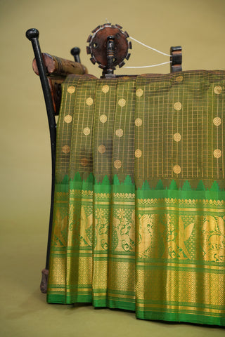 GADWAL PURE SILK CHECKS HANDLOOM SAREE