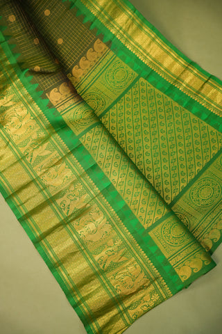 GADWAL PURE SILK CHECKS HANDLOOM SAREE