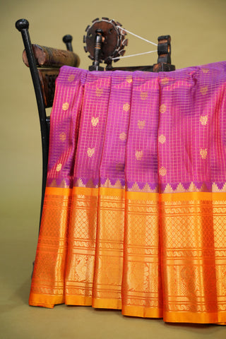 GADWAL PURE SILK CHECKS HANDLOOM SAREE