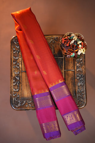 GADWAL PURE SILK GAP BORDER HANDLOOM SAREE