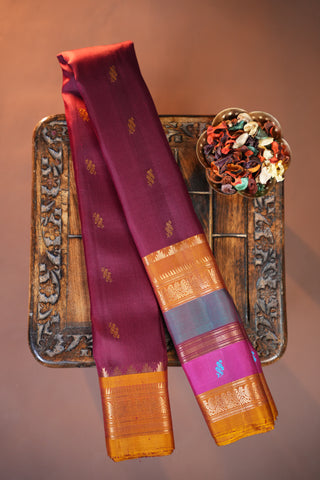 GADWAL PURE SILK GAP BORDER HANDLOOM SAREE