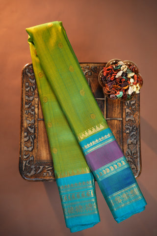 GADWAL PURE SILK GAP BORDER HANDLOOM SAREE