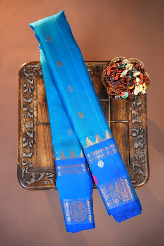 GADWAL PURE SILK GAP BORDER HANDLOOM SAREE