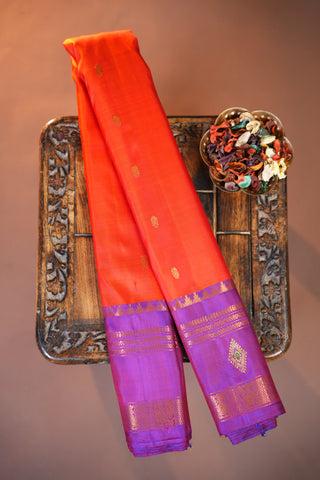 GADWAL PURE SILK GAP BORDER HANDLOOM SAREE
