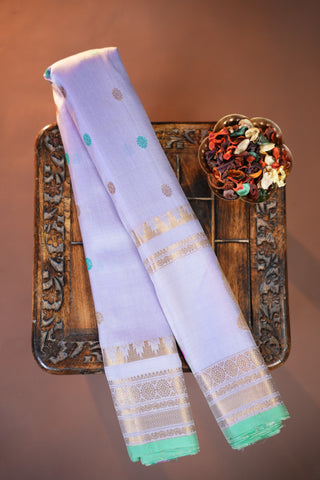 GADWAL PURE SILK GAP BORDER HANDLOOM SAREE