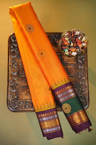 GADWAL PURE SILK GAP BORDER HANDLOOM SAREE