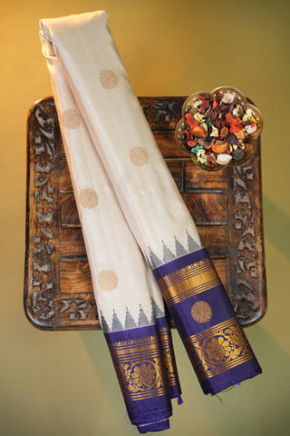 GADWAL PURE SILK GAP BORDER HANDLOOM SAREE