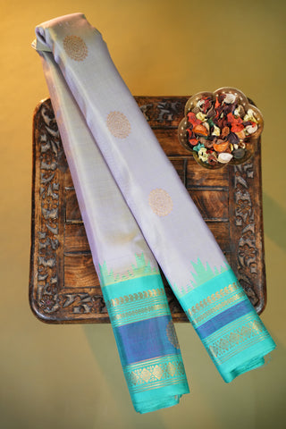 GADWAL PURE SILK GAP BORDER HANDLOOM SAREE