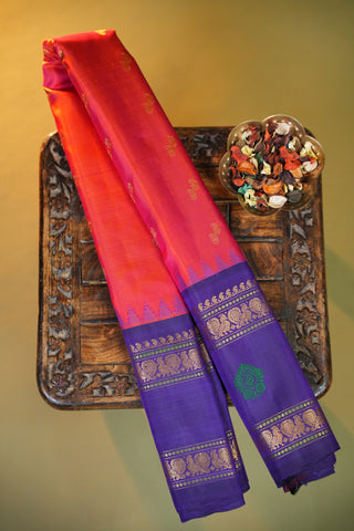 GADWAL PURE SILK GAP BORDER HANDLOOM SAREE