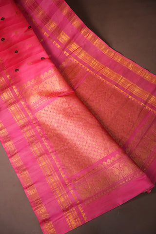 GADWAL PURE SILK GAP BORDER HANDLOOM SAREE