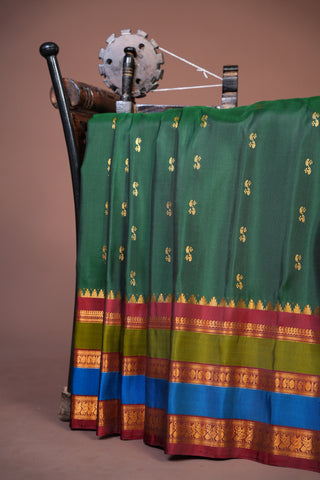 GADWAL PURE SILK GAP BORDER HANDLOOM SAREE