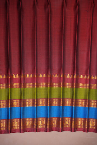 GADWAL PURE SILK GAP BORDER HANDLOOM SAREE