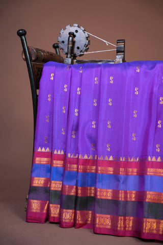 GADWAL PURE SILK GAP BORDER HANDLOOM SAREE