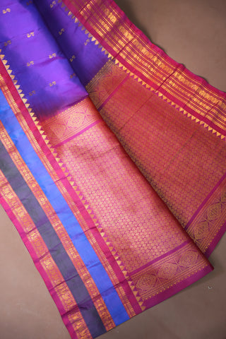 GADWAL PURE SILK GAP BORDER HANDLOOM SAREE