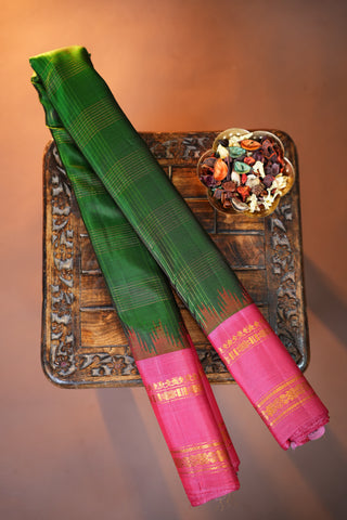 GADWAL PURE SILK GAP BORDER HANDLOOM SAREE
