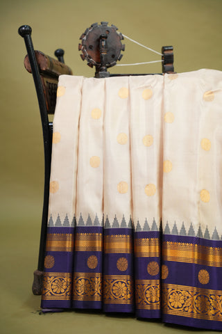 GADWAL PURE SILK GAP BORDER HANDLOOM SAREE