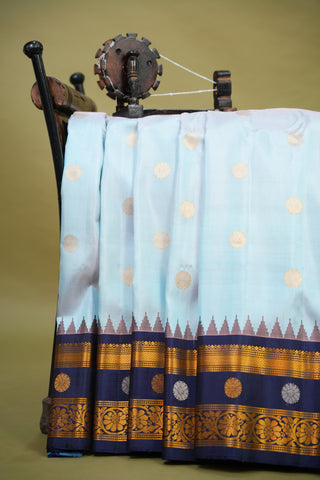GADWAL PURE SILK GAP BORDER HANDLOOM SAREE