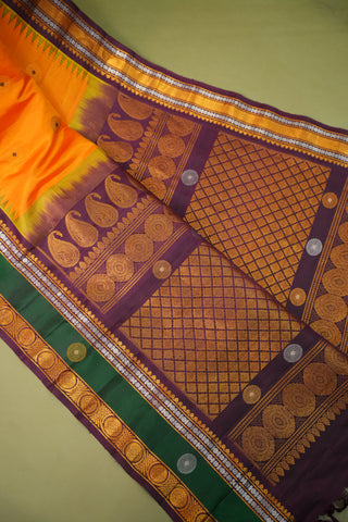 GADWAL PURE SILK GAP BORDER HANDLOOM SAREE