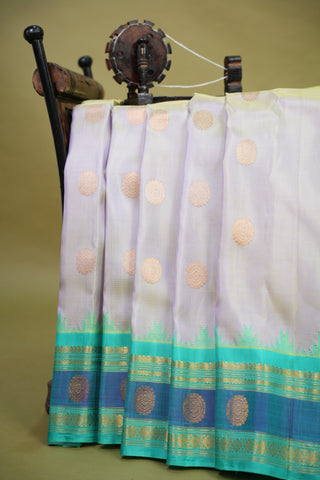 GADWAL PURE SILK GAP BORDER HANDLOOM SAREE