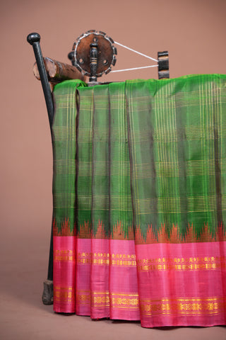 GADWAL PURE SILK GAP BORDER HANDLOOM SAREE