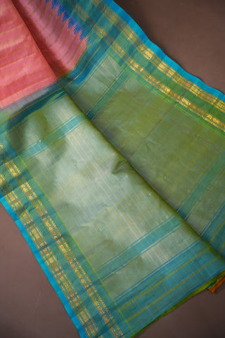 GADWAL PURE SILK GAP BORDER HANDLOOM SAREE