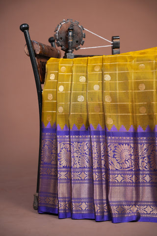 GADWAL PURE SILK CHECKS HANDLOOM SAREE
